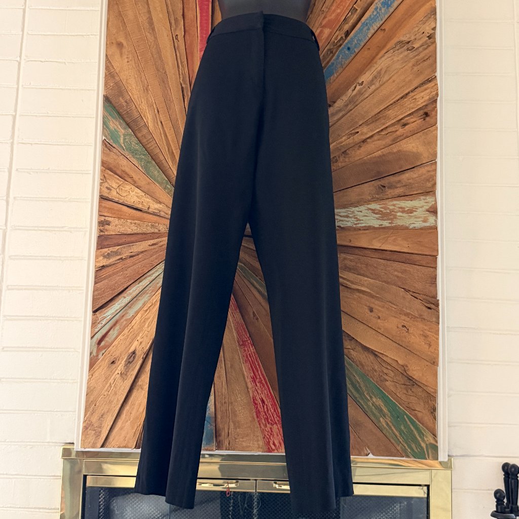Vintage 90's Roberto Cavalli Straight Mid Waist Wool Pants Sz S Made In Italy